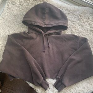 Aritzia TNA garment dyed “Perfect Crop Hoody”